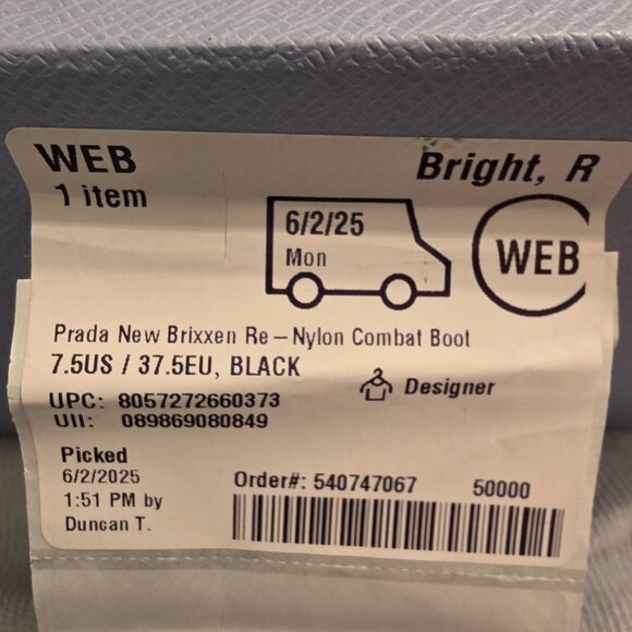 Prada Combat Boot Box Only - Picture 3 of 3